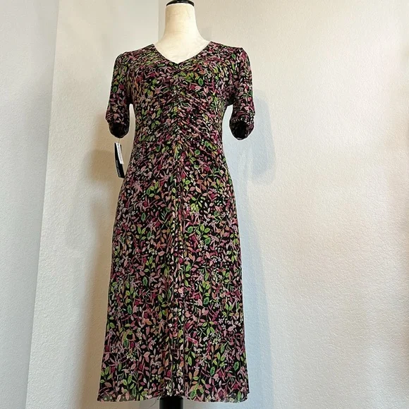 Maggy London V-Neck Reversible A-line Mesh Multi Occasion Dress Size Small NWT - Picture 15 of 16